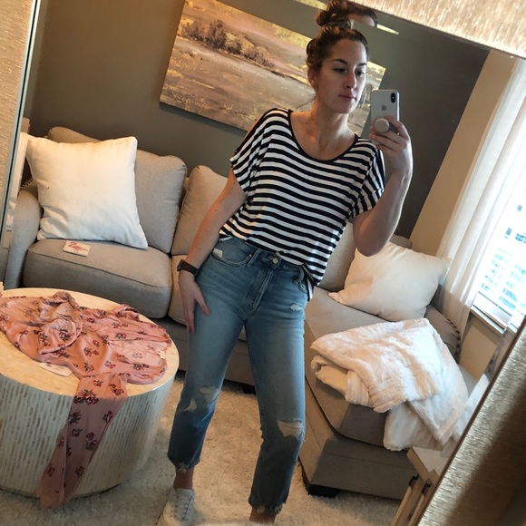 Michael Kors cold shoulder stripe top - Picture 3 of 8